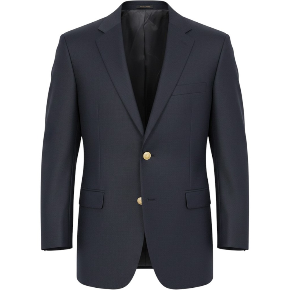 Lauren Ralph Lauren Blazer Mens 46R‎ Navy Wool Gold Button Sport Coat Classic